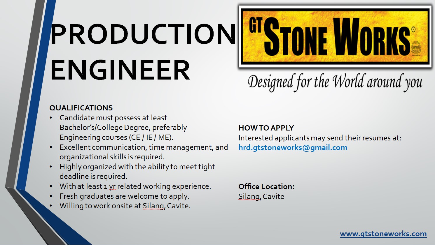 PRODUCTION ENGINEER